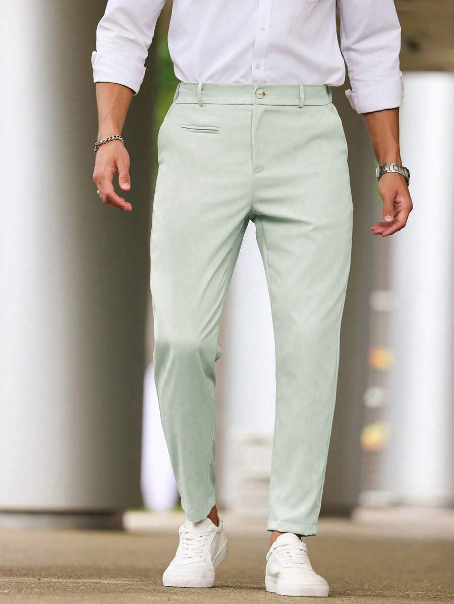 Alessio™ – Pantalone Uomo Slim Fit Monocolore