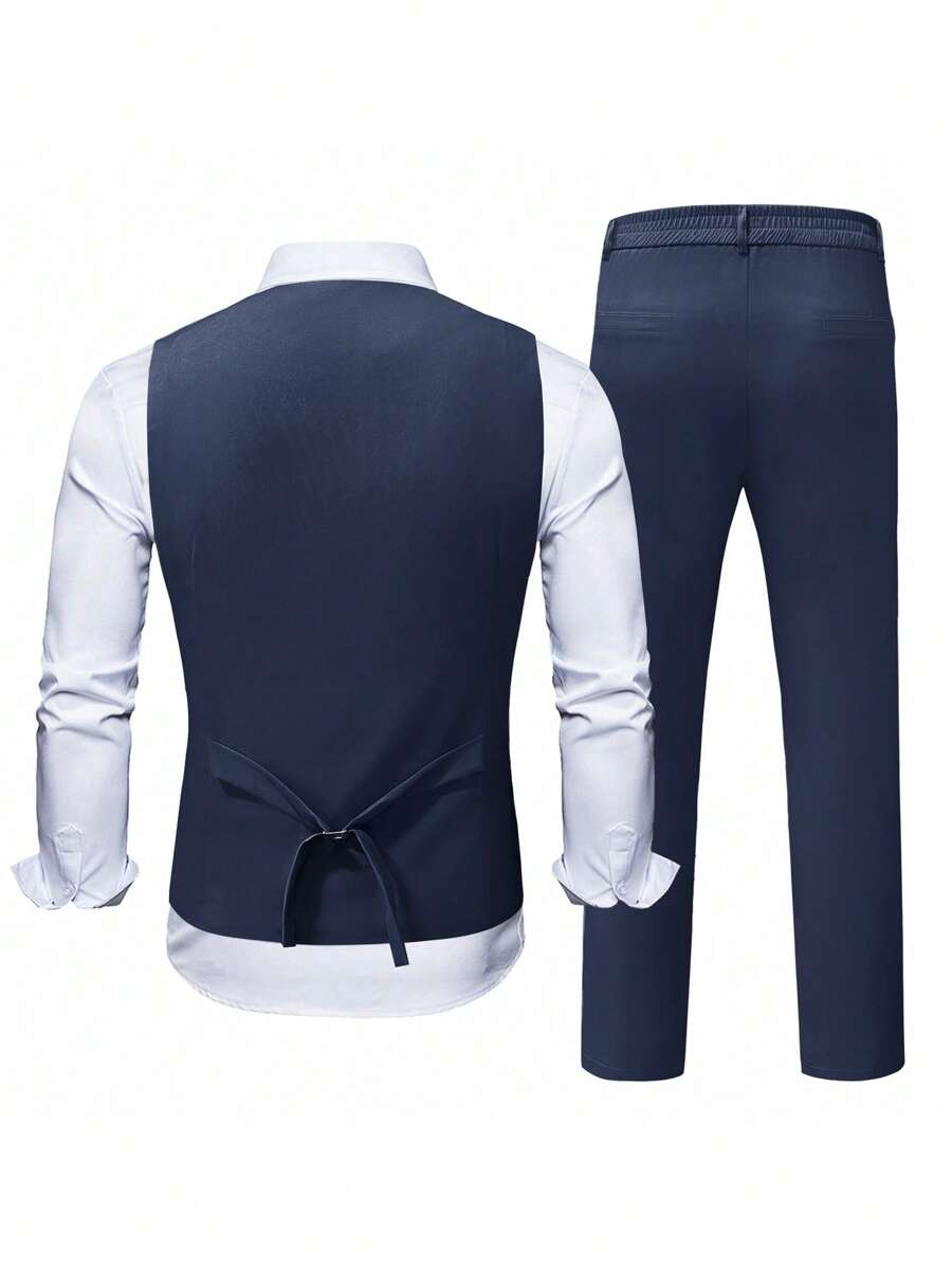 Ettore™ – Set da Uomo con Gilet a V e Pantalone Coordinato