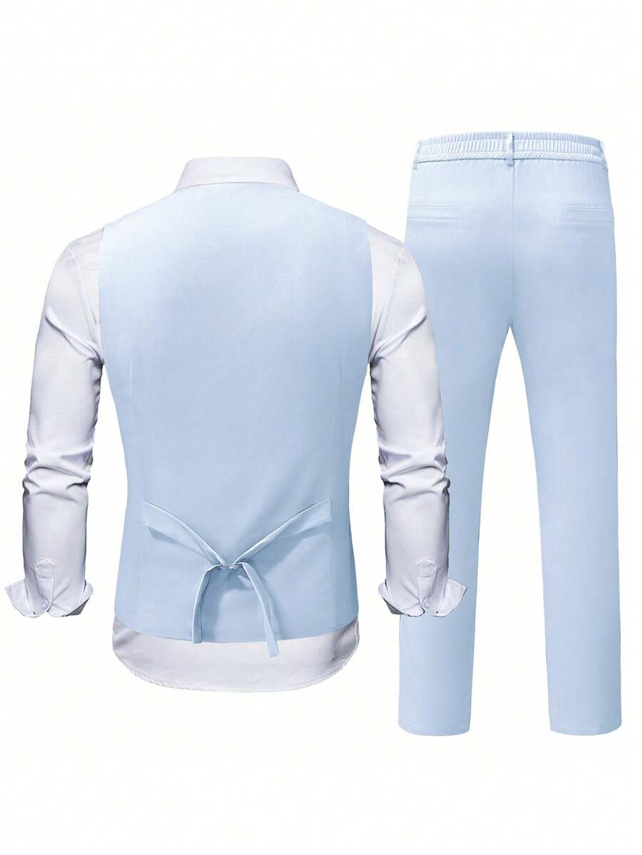 Ettore™ – Set da Uomo con Gilet a V e Pantalone Coordinato