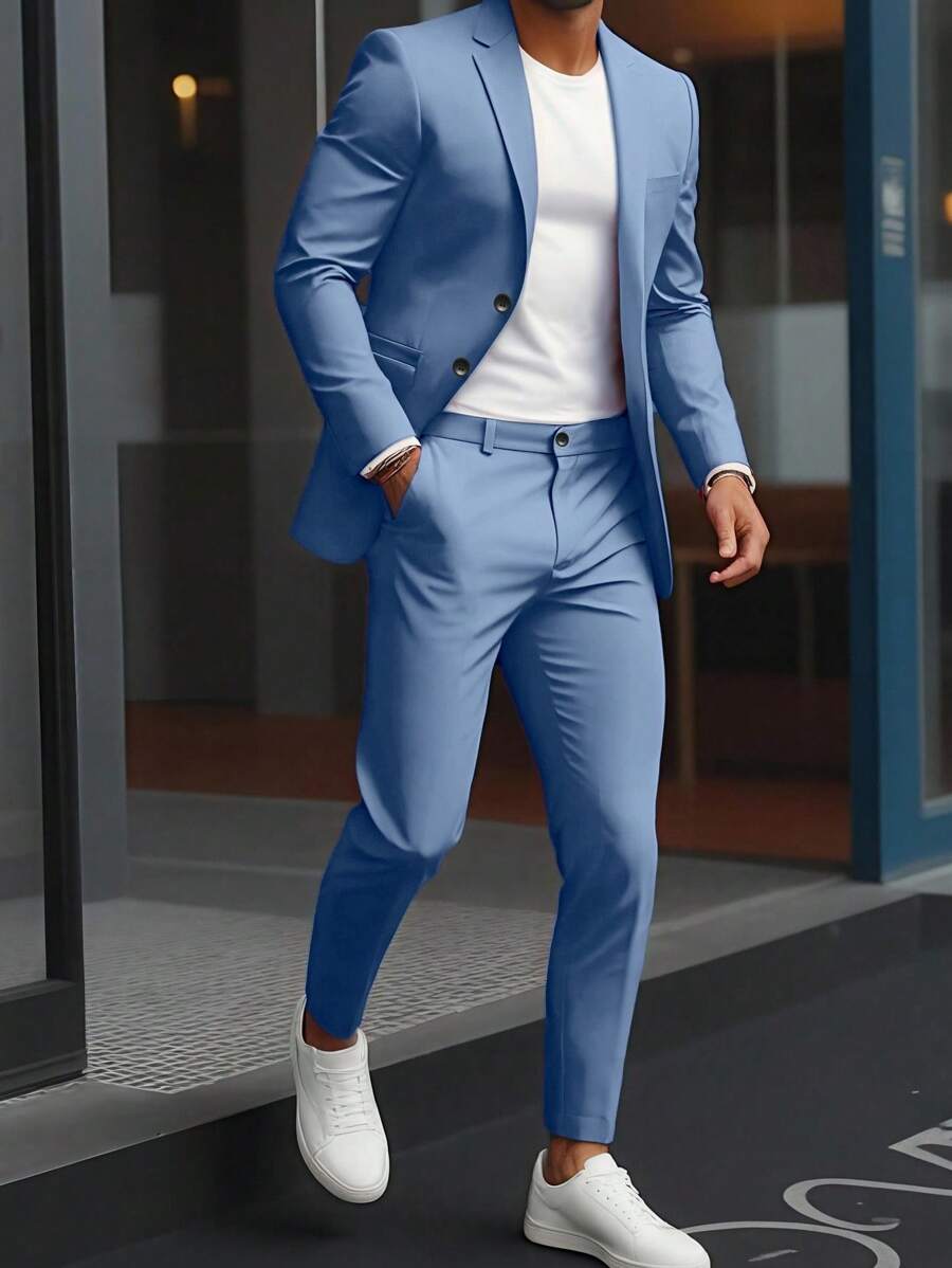 Raffaele™ – Completo da Uomo con Camicia a Maniche Lunghe e Pantalone Coordinato