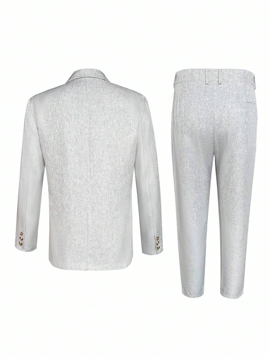 Valerio™ – Completo Uomo Casual con Blazer Monocolore e Pantalone