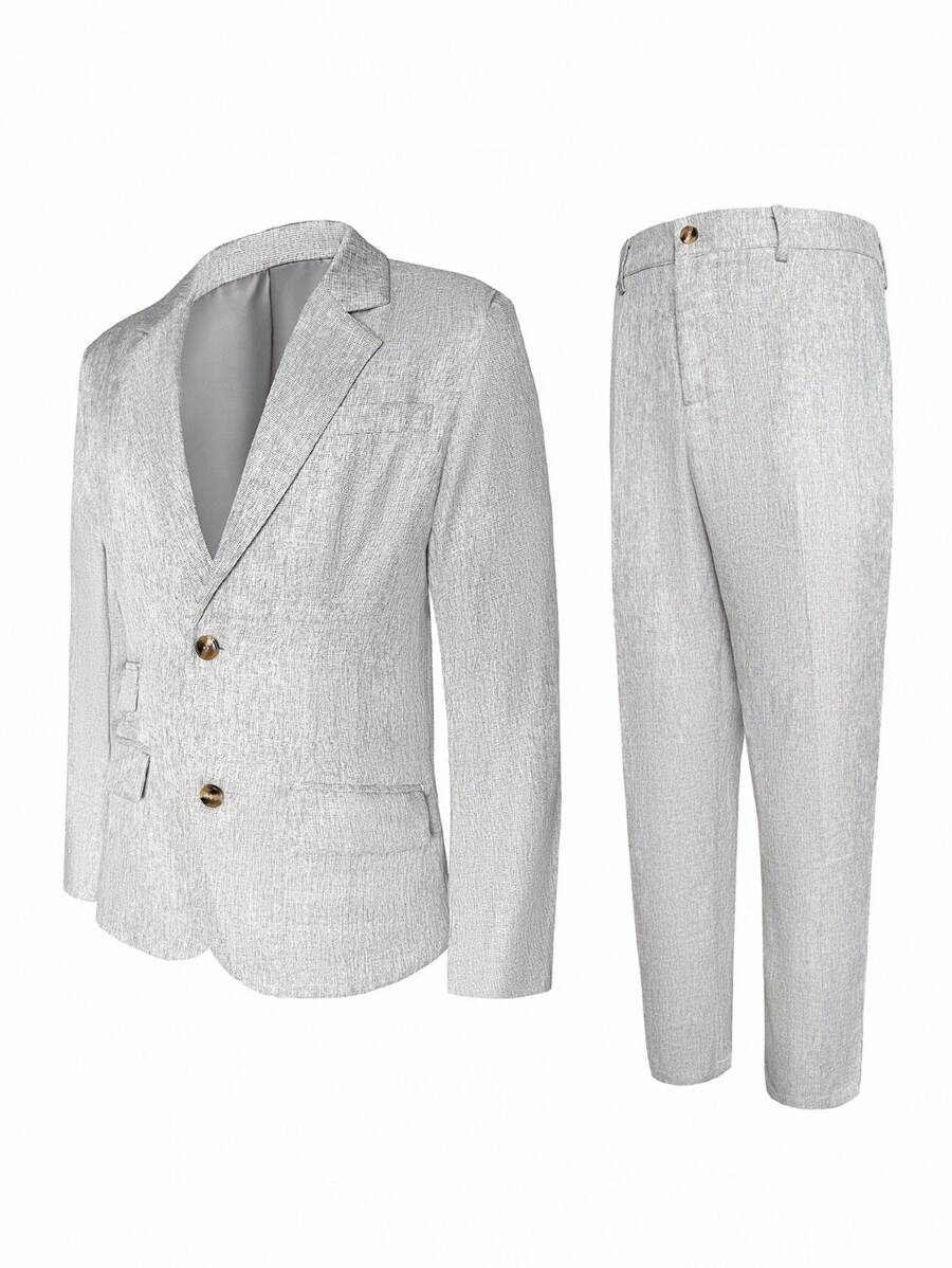 Valerio™ – Completo Uomo Casual con Blazer Monocolore e Pantalone