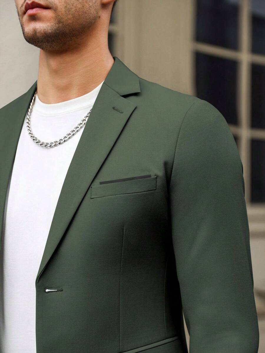 Renzo™ – Completo Uomo con Giacca e Pantalone a Dettaglio Contrastante