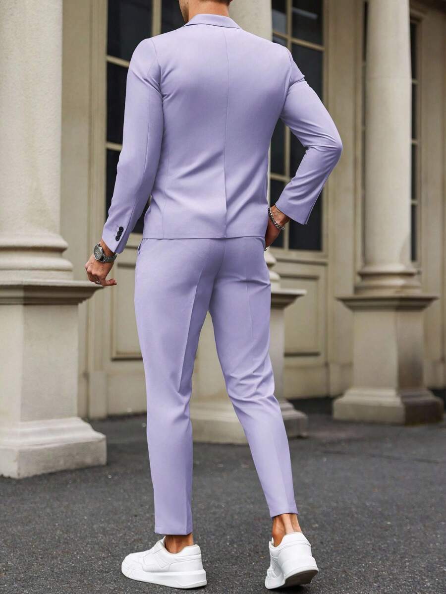 Renzo™ – Completo Uomo con Giacca e Pantalone a Dettaglio Contrastante