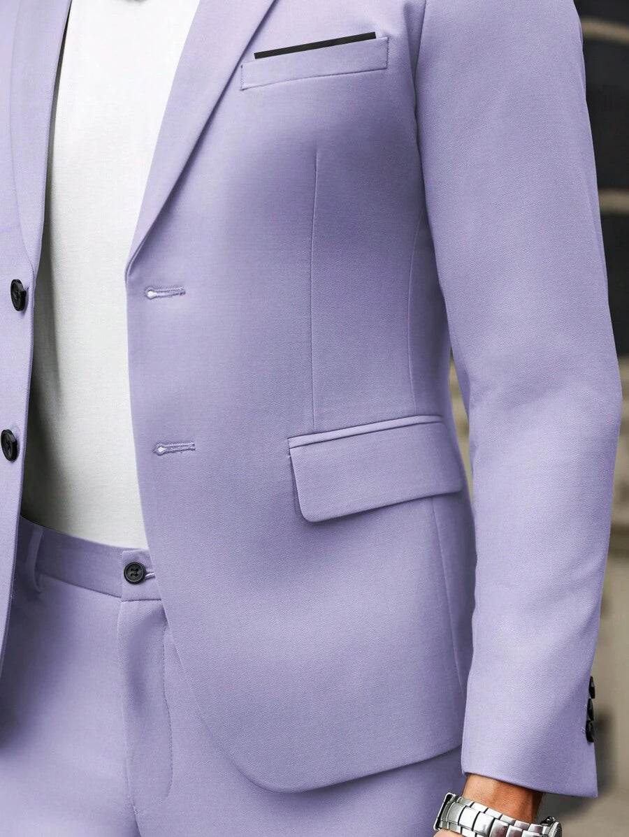 Renzo™ – Completo Uomo con Giacca e Pantalone a Dettaglio Contrastante