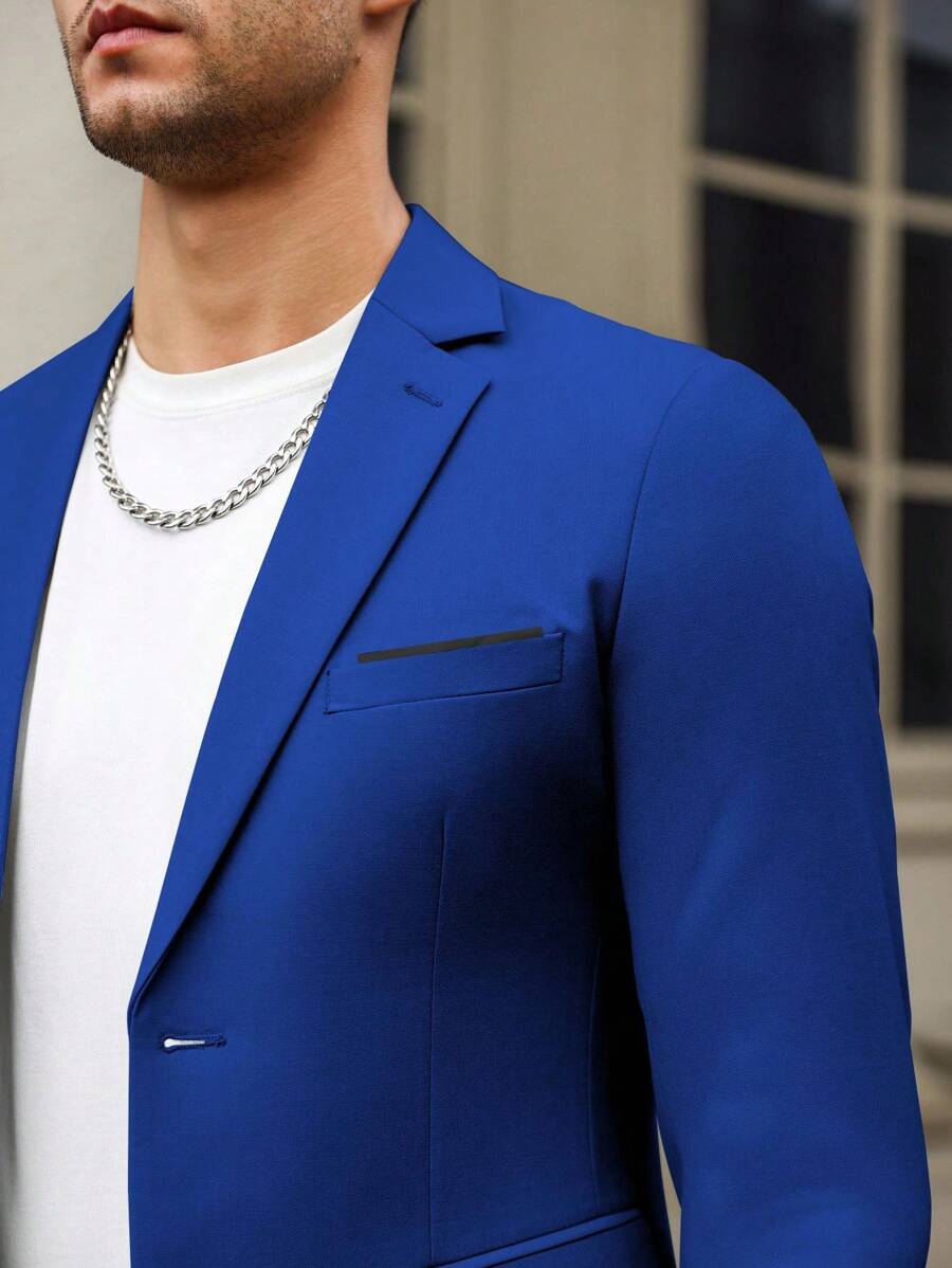 Renzo™ – Completo Uomo con Giacca e Pantalone a Dettaglio Contrastante