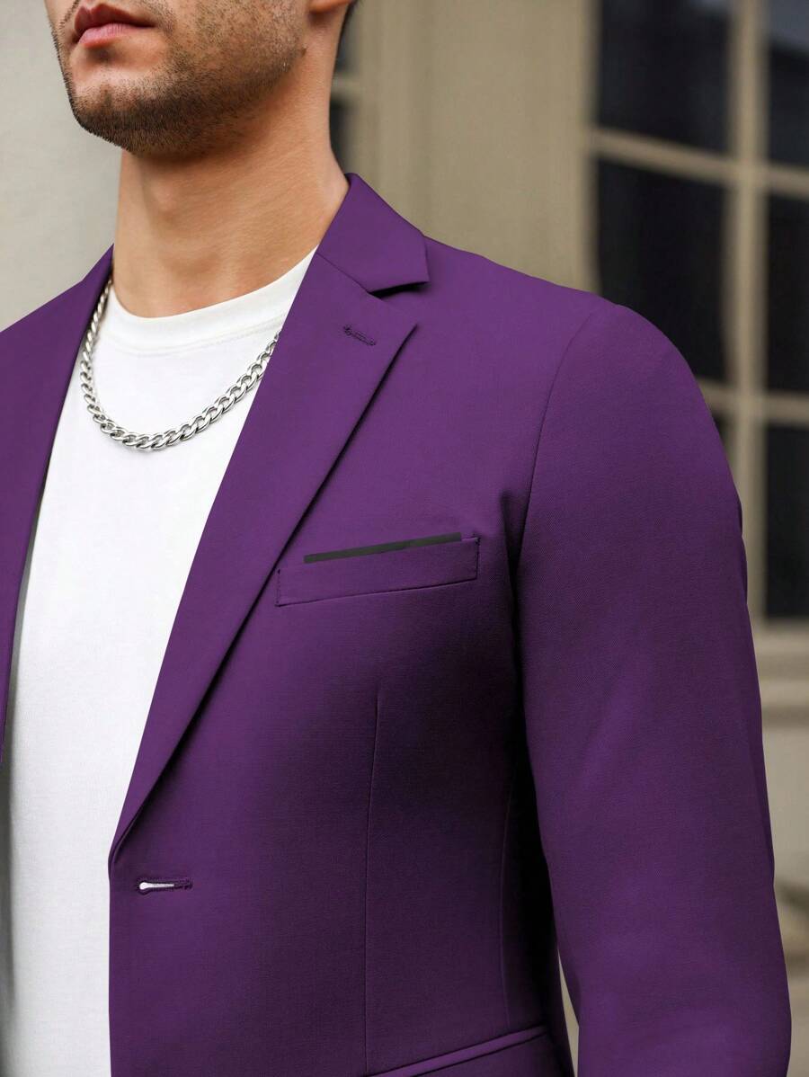 Renzo™ – Completo Uomo con Giacca e Pantalone a Dettaglio Contrastante