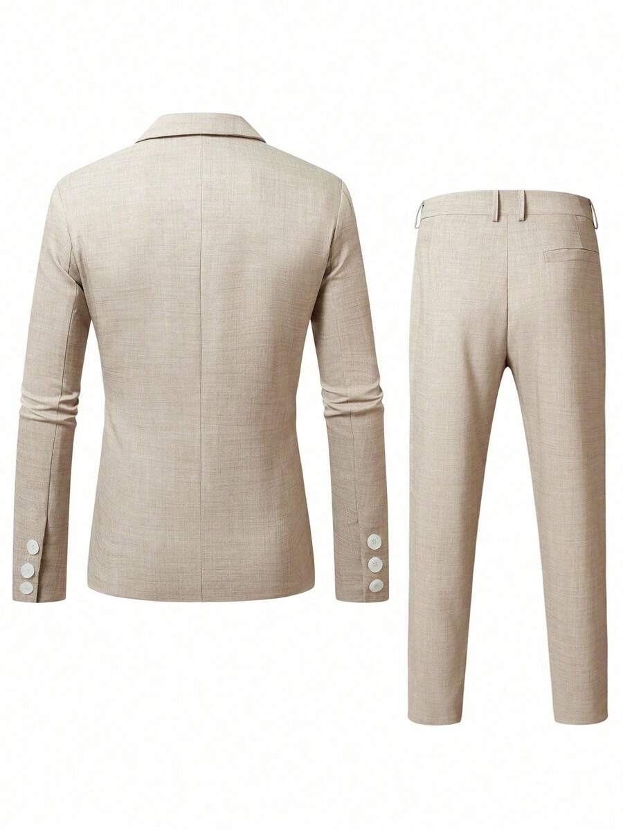 Valerio™ – Completo Uomo Casual con Blazer Monocolore e Pantalone