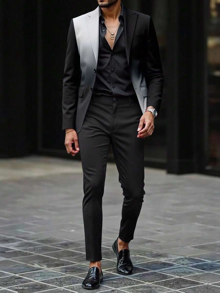 Raffaele™ – Completo da Uomo con Camicia a Maniche Lunghe e Pantalone Coordinato