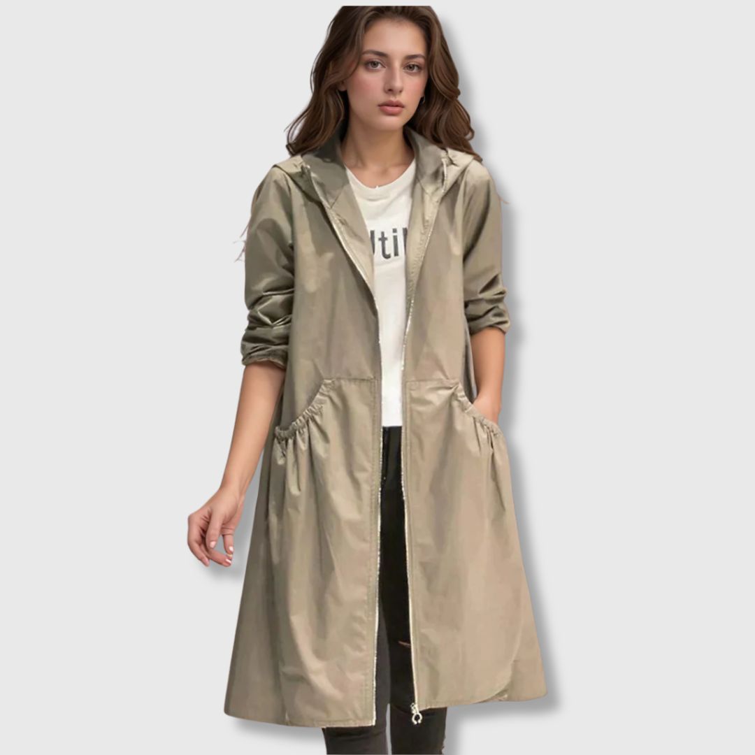 Roberta™ - Gabardina comprida para conforto