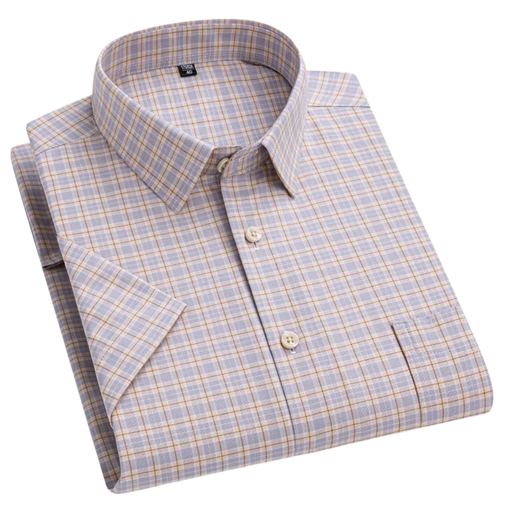 Luxonova - Short-Sleeved Cotton Shirt
