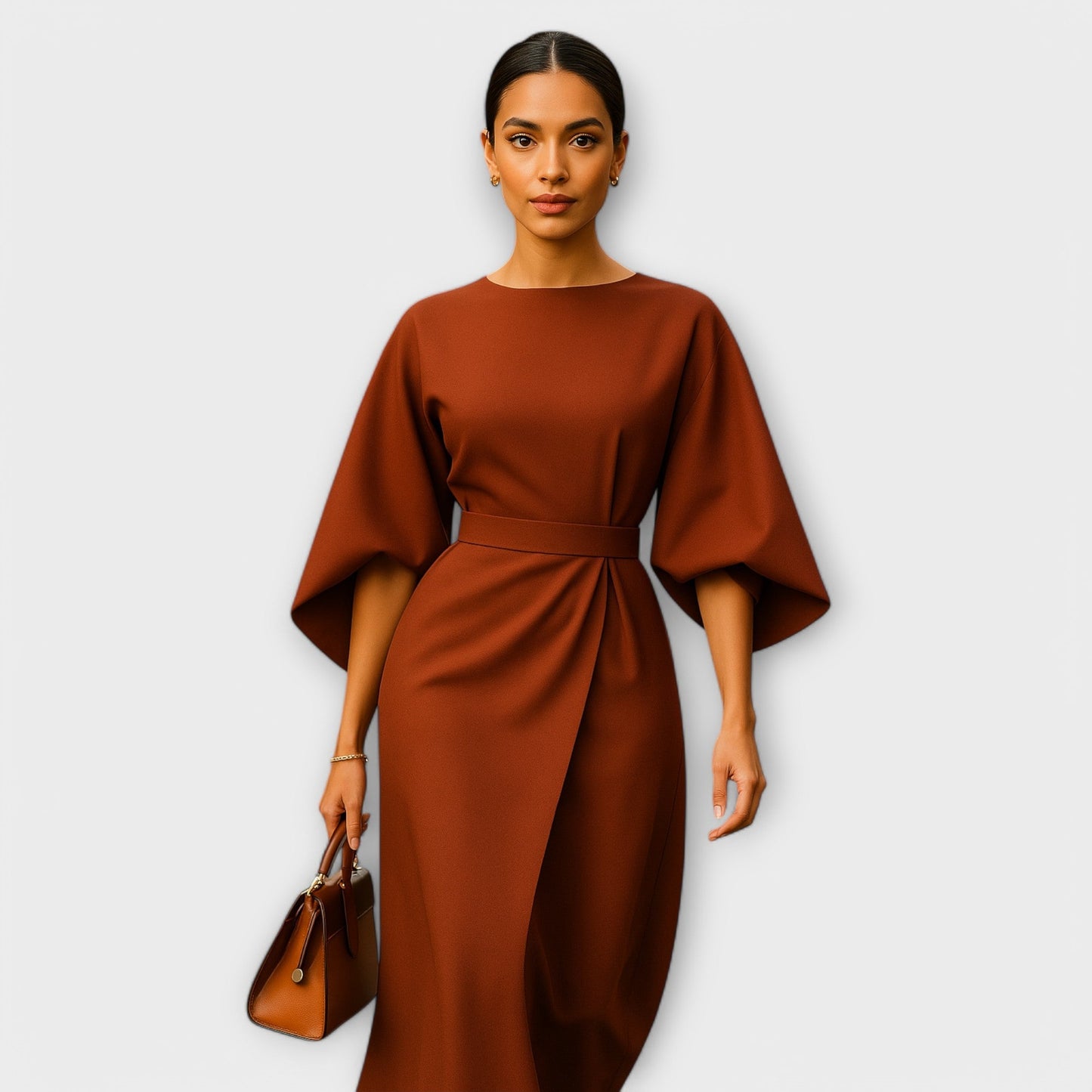 Sara™ - Vestido elegante com mangas