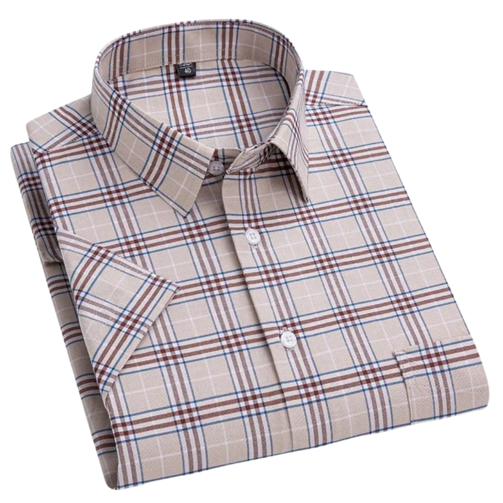 Luxonova - Short-Sleeved Cotton Shirt