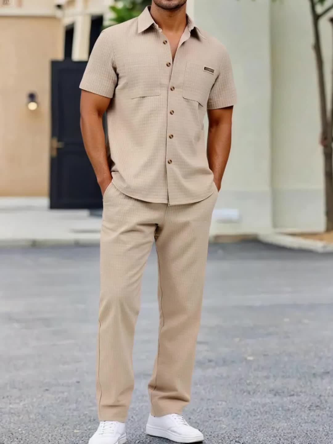 Luca™ – Completo Estivo con Camicia Strutturata e Pantalone Coordinato