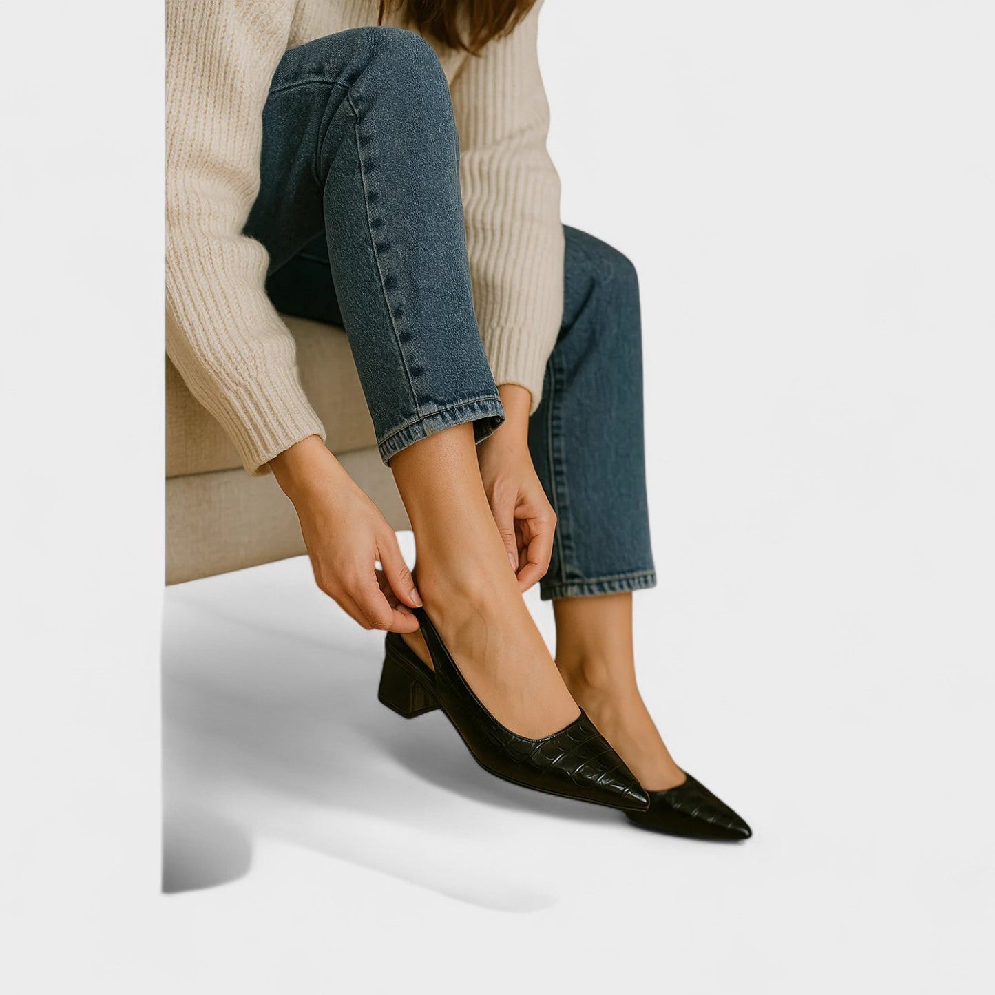 Vera™ – Sapatos de salto alto crocodilo