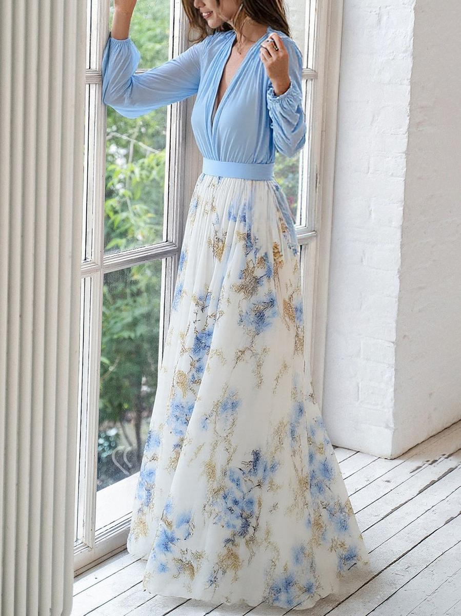 Abigail™ - Abito Maxi con Stampa Floreale Splendida