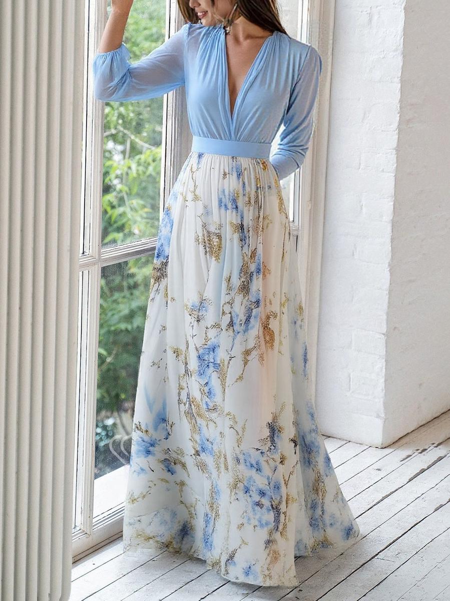 Abigail™ - Abito Maxi con Stampa Floreale Splendida