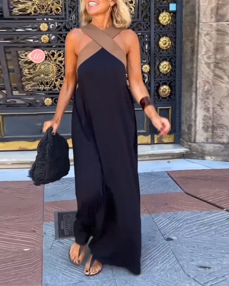 SIENNA™ | Abito Elegante con Scollo Profondo sulla Schiena e Colletto Avvolgente