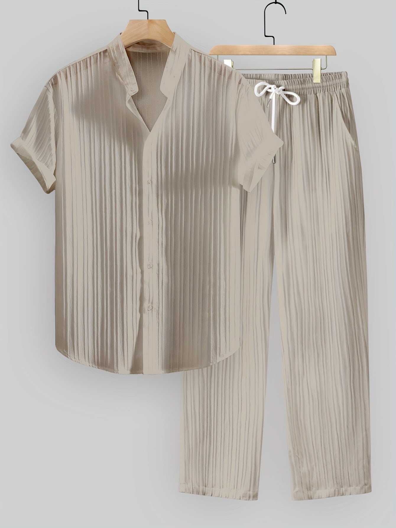 Dario™ – Completo Estivo da Uomo a Righe con Camicia e Pantalone