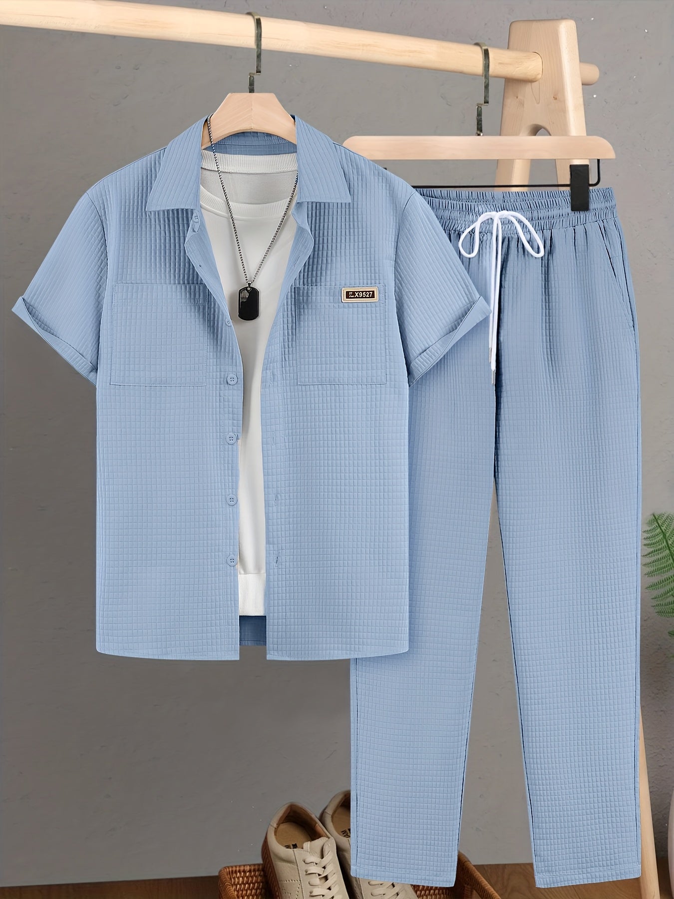 Luca™ – Completo Estivo con Camicia Strutturata e Pantalone Coordinato