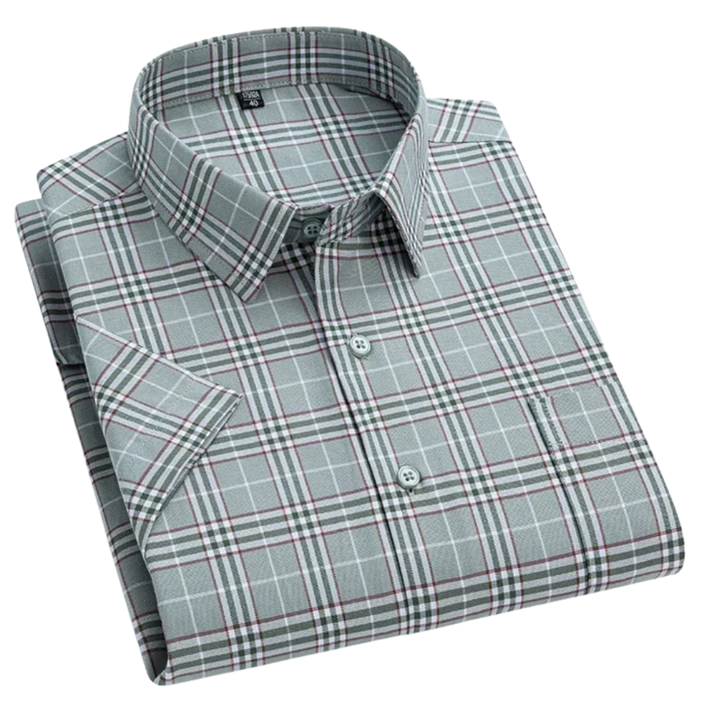 Luxonova - Short-Sleeved Cotton Shirt