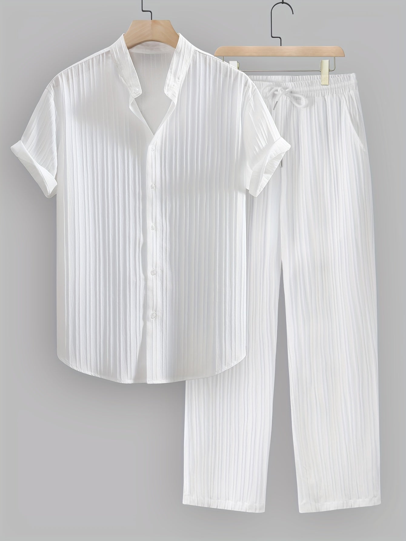 Dario™ – Completo Estivo da Uomo a Righe con Camicia e Pantalone