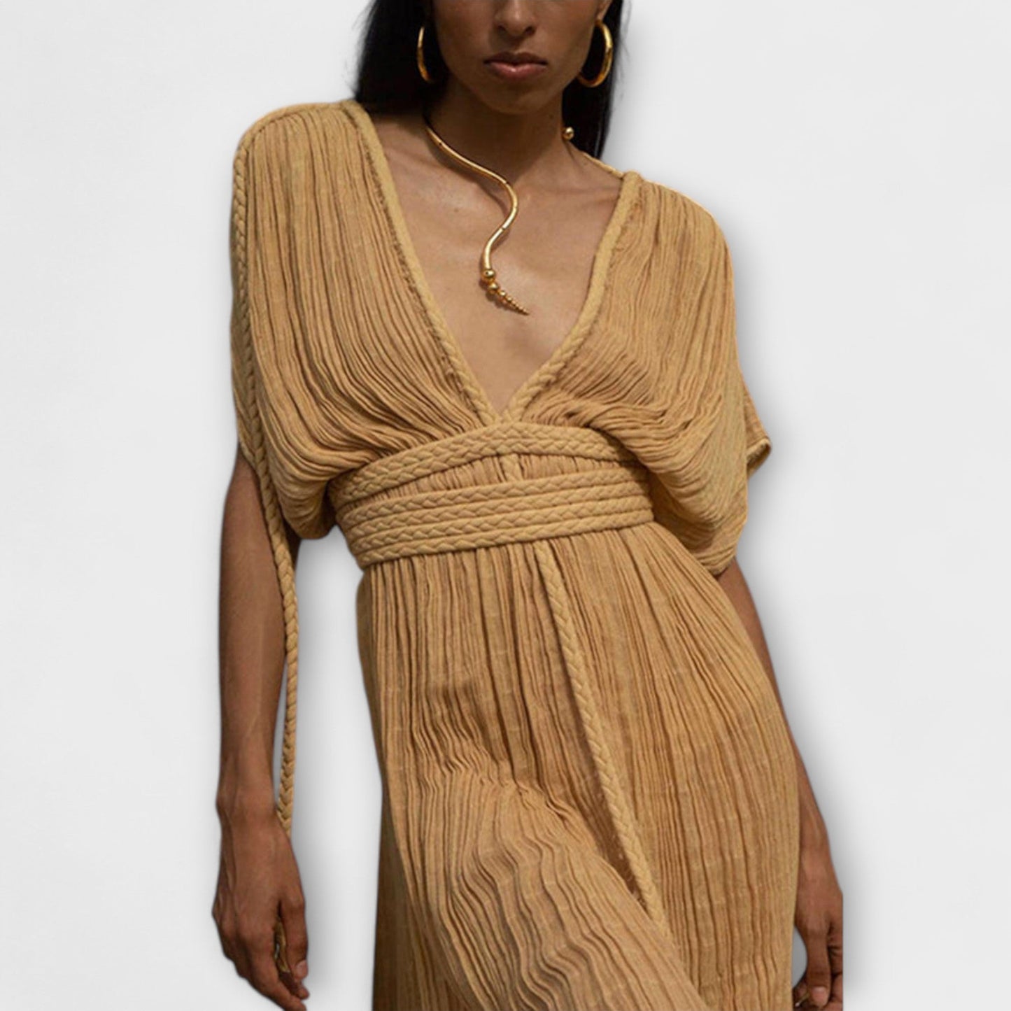 Bruna™ - Vestido maxi kimono em estilo grego