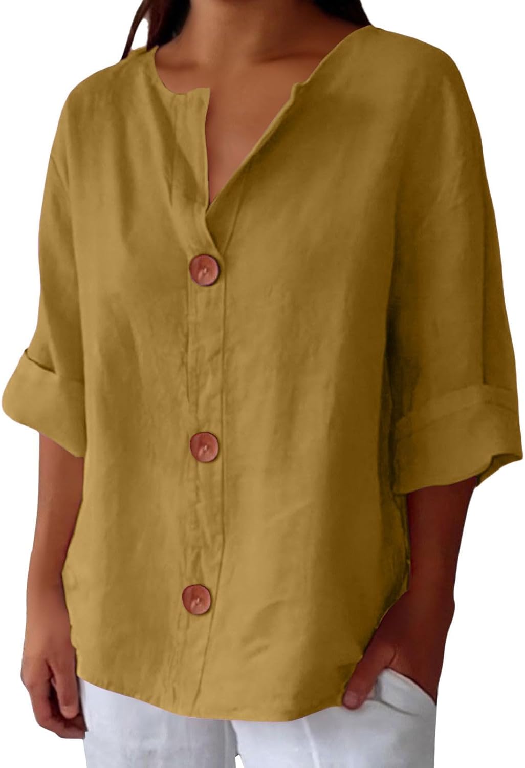 Loredana™ | Blusa in Lino Casual