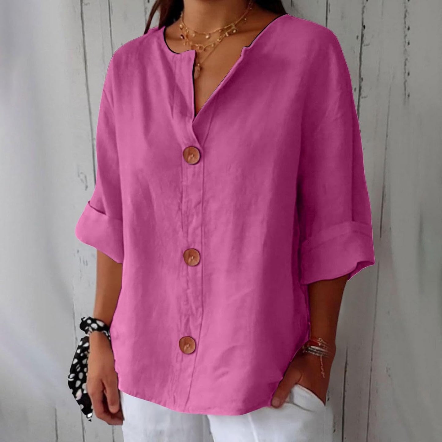 Loredana™ | Blusa in Lino Casual