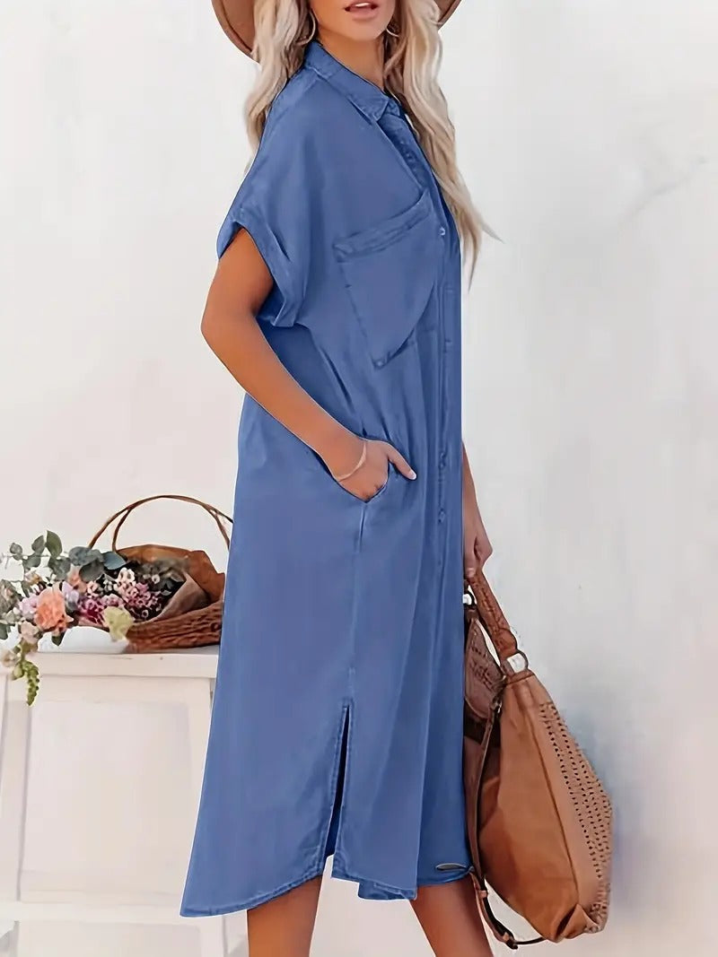 Béatrice™ | Abito Camicia Elegante con Tasche Comode