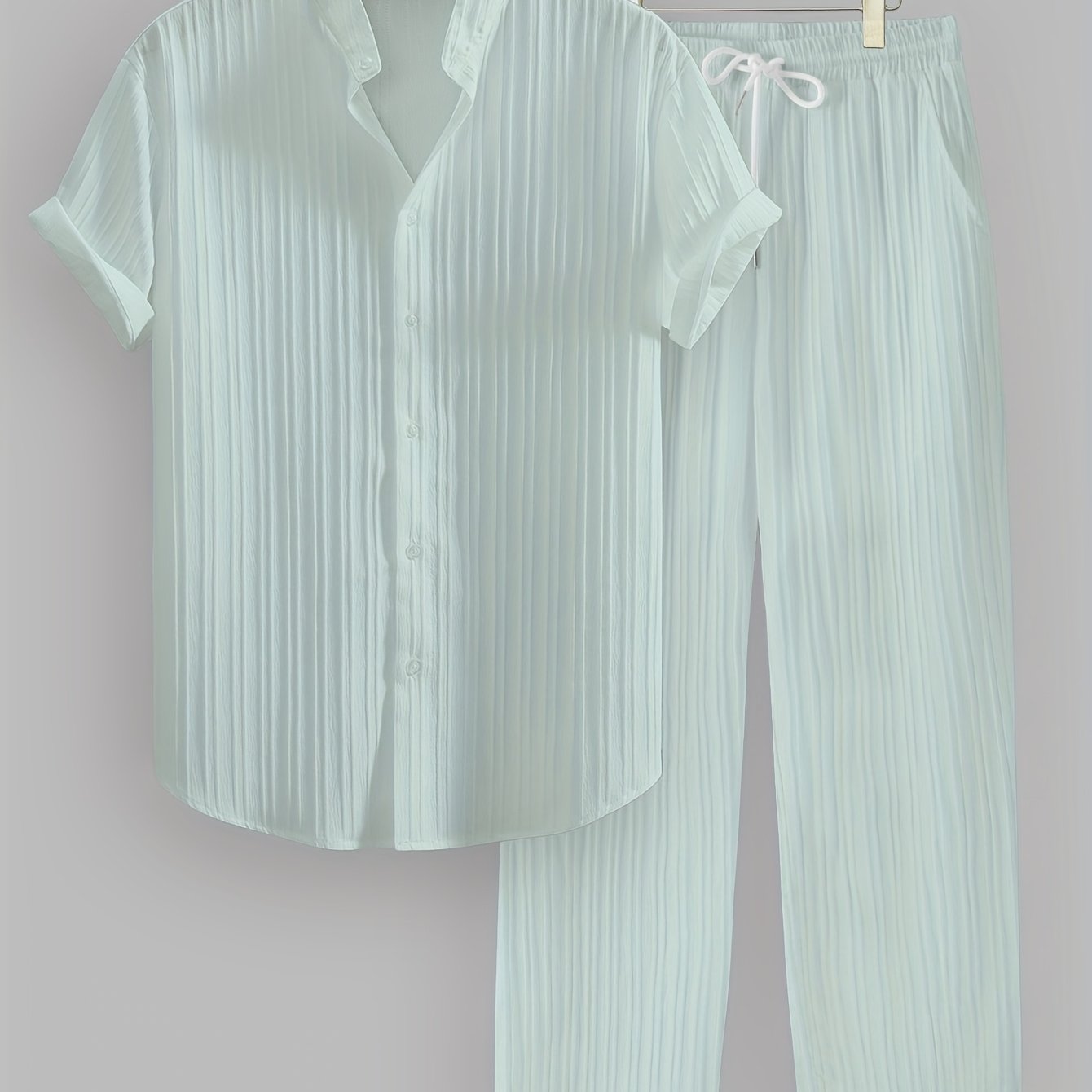 Dario™ – Completo Estivo da Uomo a Righe con Camicia e Pantalone