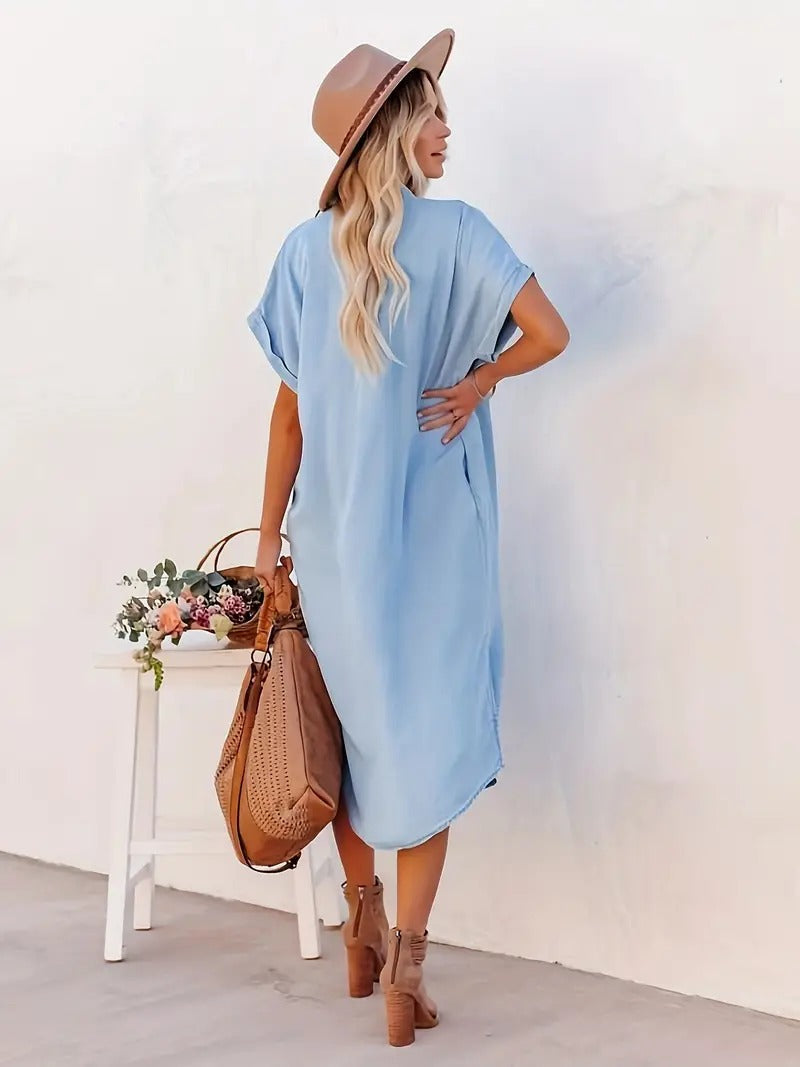 Béatrice™ | Abito Camicia Elegante con Tasche Comode