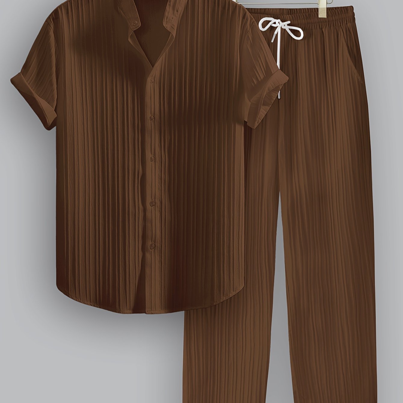 Dario™ – Completo Estivo da Uomo a Righe con Camicia e Pantalone