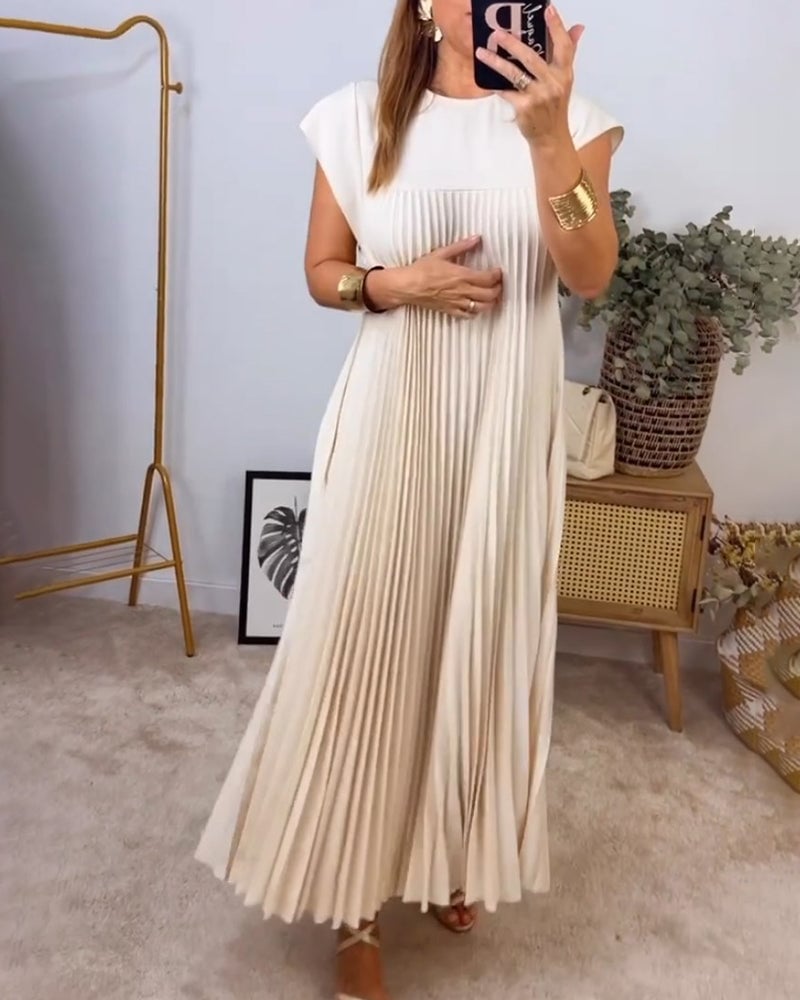 Sophia - Elegante Abito Maxy Plissettato Spliced