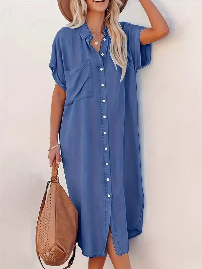 Béatrice™ | Abito Camicia Elegante con Tasche Comode