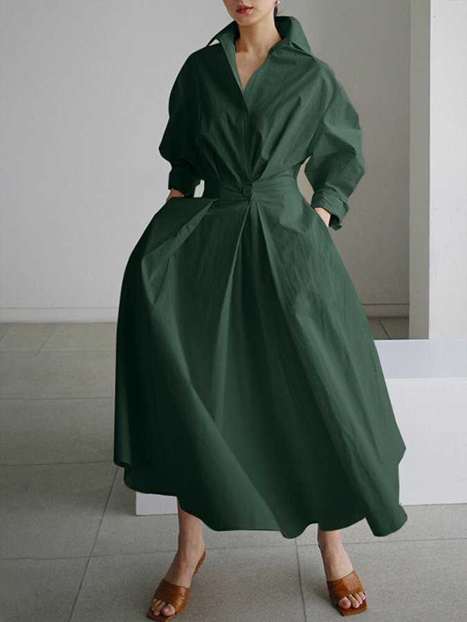 Brynn - Abito A-Line con Collo Polo Chic