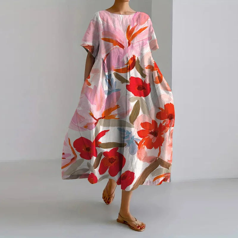 ISLA™ | Abito Estivo Floreale con Scollatura a V