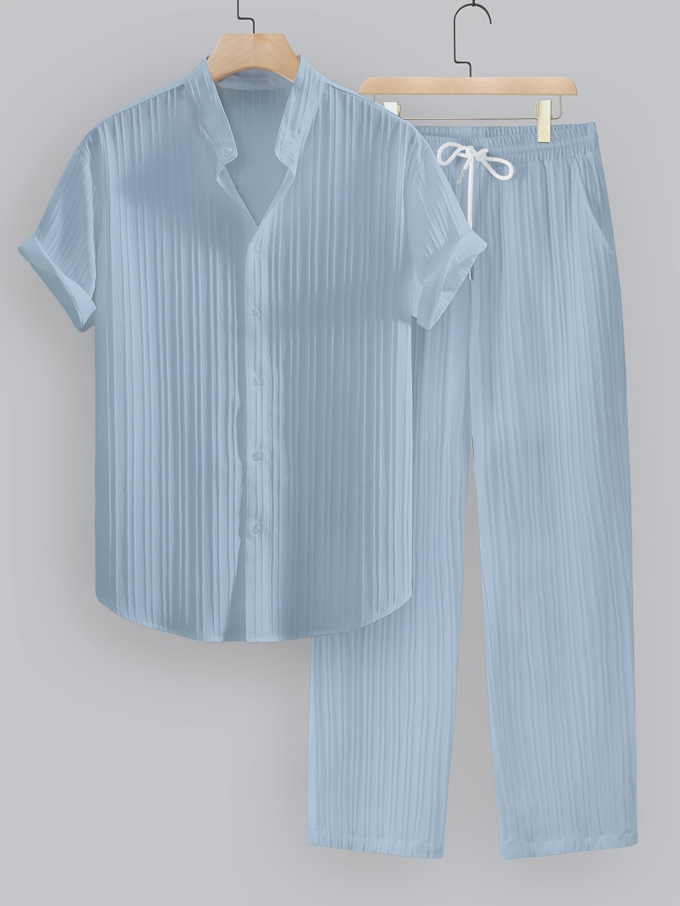 Dario™ – Completo Estivo da Uomo a Righe con Camicia e Pantalone