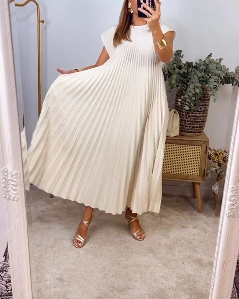 Sophia - Elegante Abito Maxy Plissettato Spliced