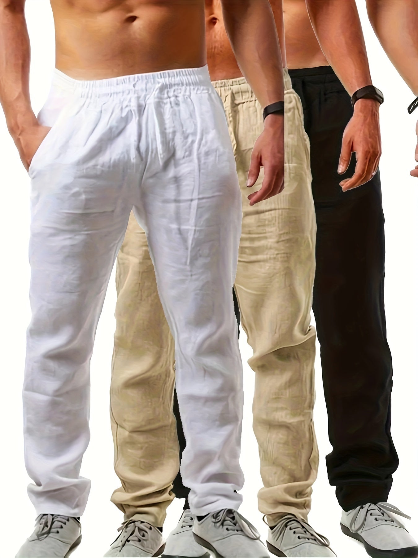 Elias™ – Set 3 Pantaloni Estivi da Uomo a Gamba Dritta