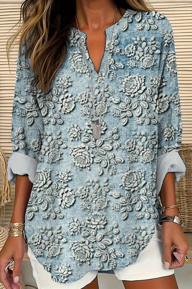 Blusa Blue Dusk Bloom