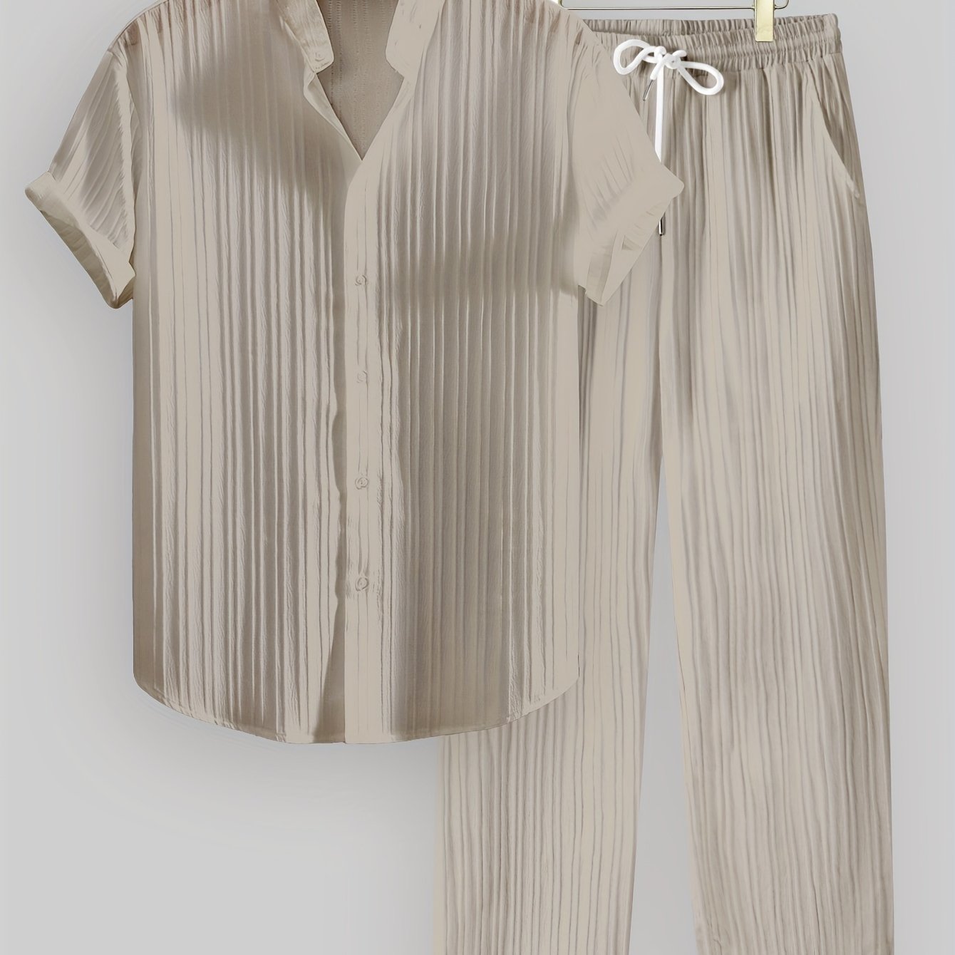 Dario™ – Completo Estivo da Uomo a Righe con Camicia e Pantalone