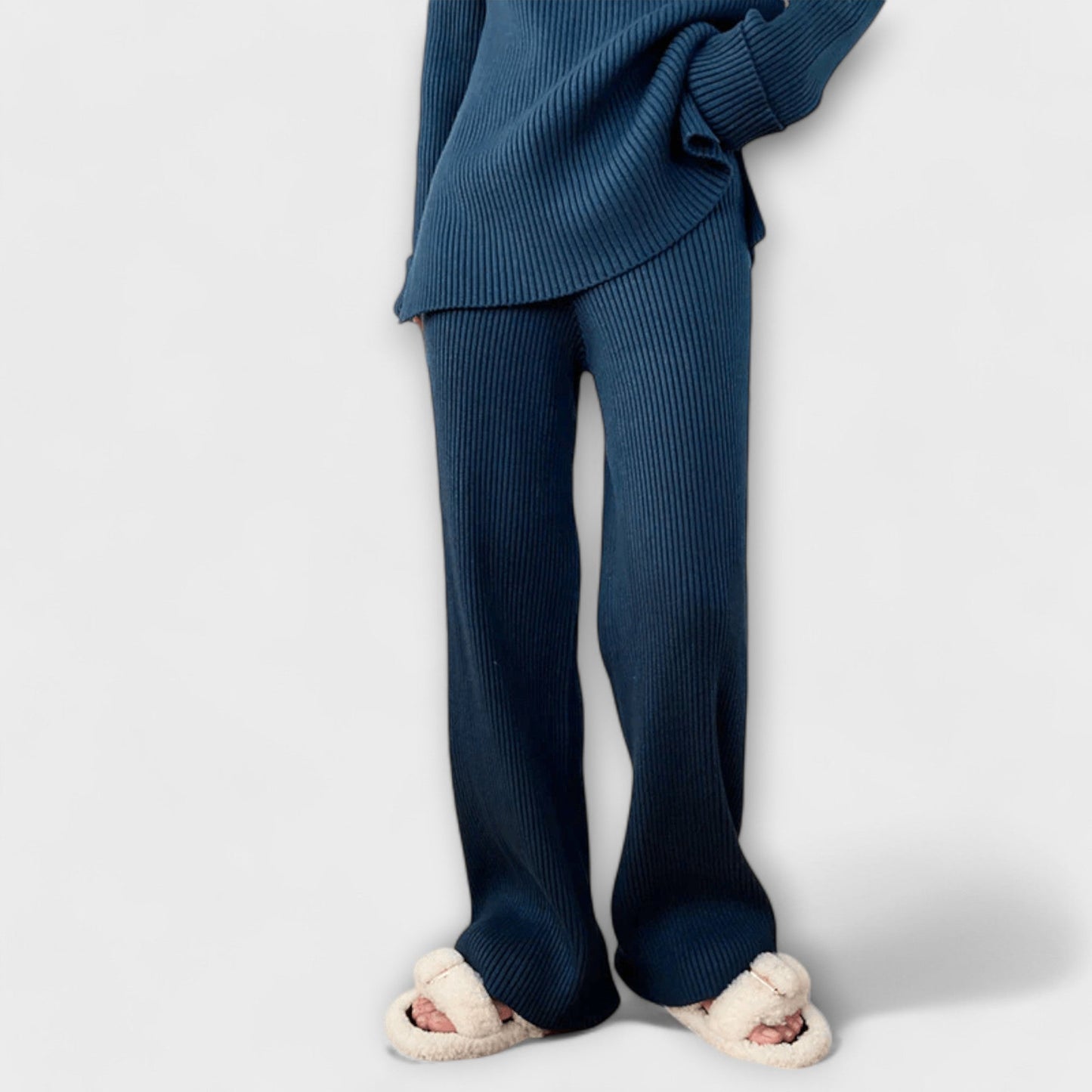 Albertina™ - Conjunto Cosy de Tricô Canelado de 2 Peças