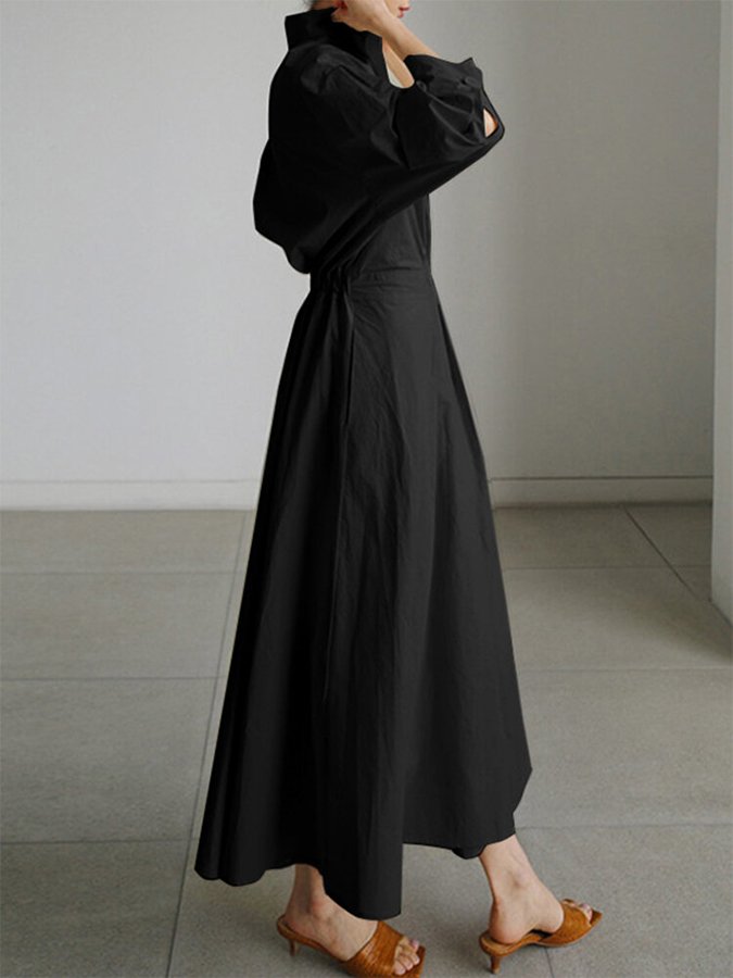 Brynn - Abito A-Line con Collo Polo Chic