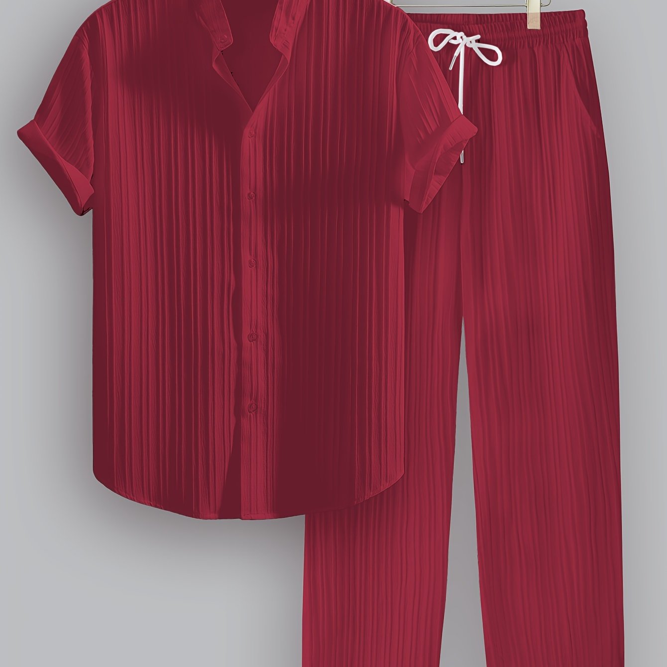 Dario™ – Completo Estivo da Uomo a Righe con Camicia e Pantalone