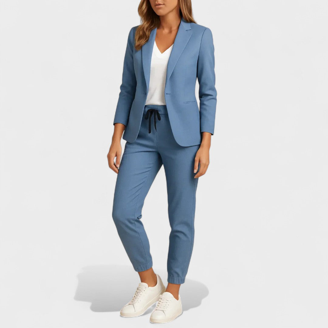 Gabriela™ - Conjunto Elegante com Casaco e Calças