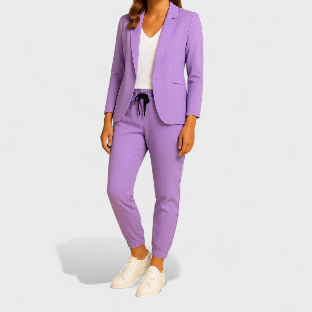 Gabriela™ - Conjunto Elegante com Casaco e Calças