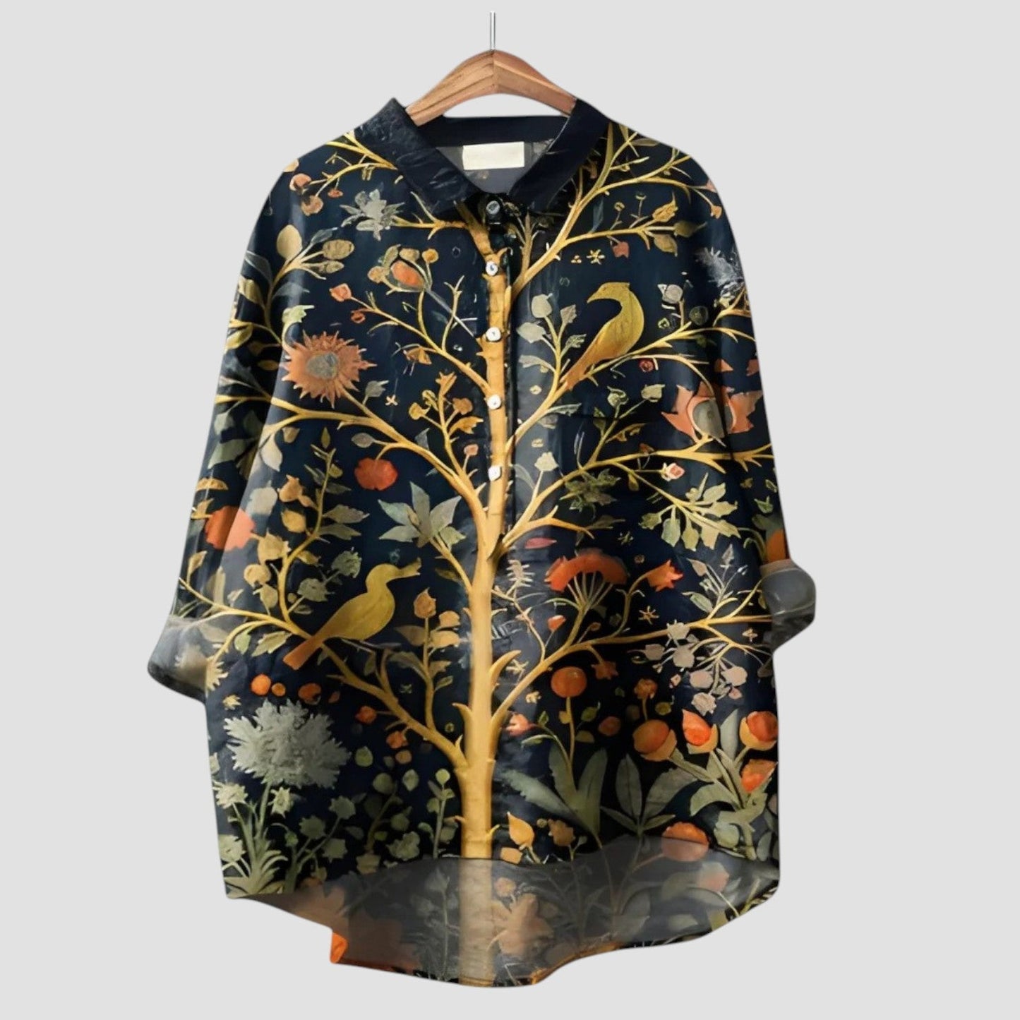ALMA | Camicia Oversize con Stampa Foresta Incantata