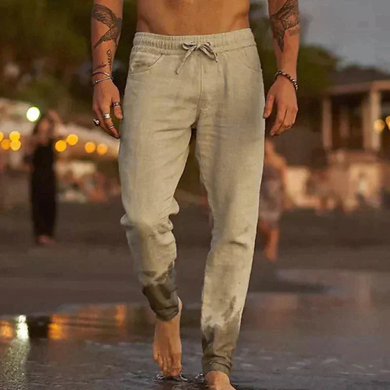 Lukas - Pantaloni da spiaggia in lino