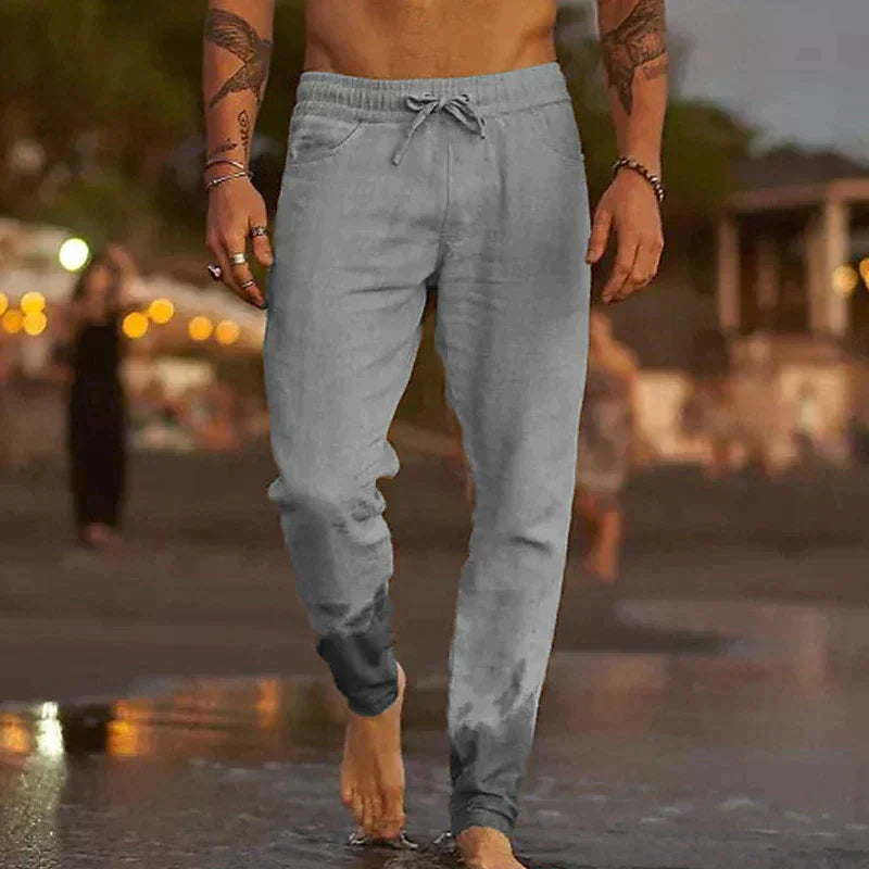 Lukas - Pantaloni da spiaggia in lino